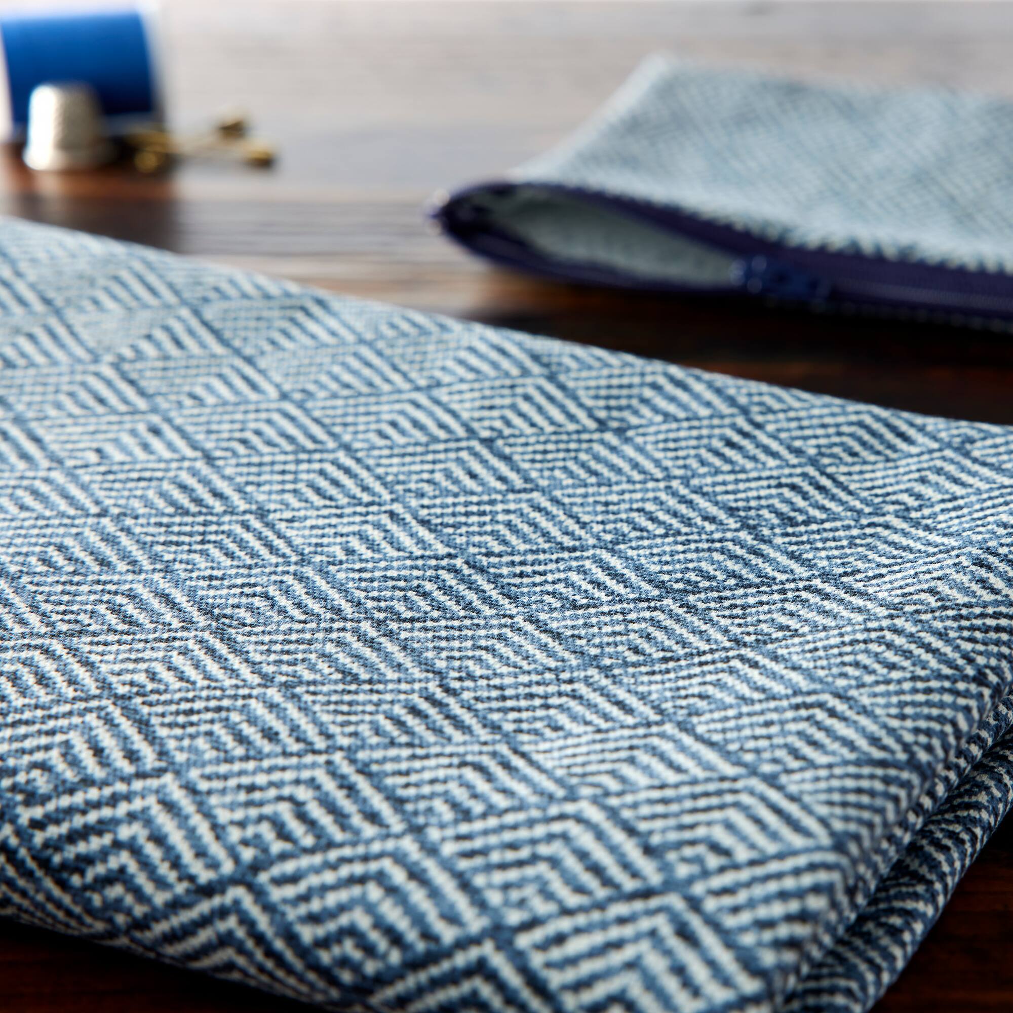 Richloom Thalia Indigo Cotton Home Décor Fabric